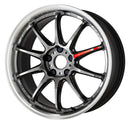 WORK EMOTION ZR10 — Glim Black Diamond Cut Rim (GTKRC), MIDDLE taper. WORK's 18 inch NORMAL wheel, shown as a finish reference for 19 inch NORMAL.
