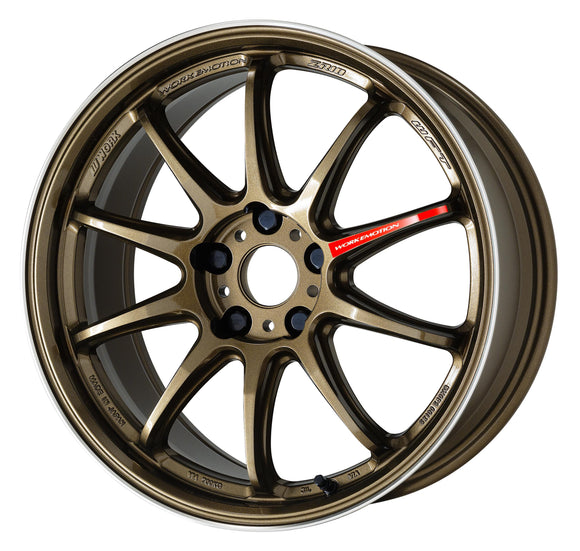 WORK EMOTION ZR10 — Titanium Diamond Lip Cut (HGLC), MIDDLE taper. WORK's 18 inch NORMAL wheel, shown as a finish reference for 19 inch NORMAL.