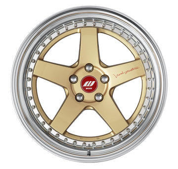 WORK ZISTANCE W5S — Gold (GLD), 19 inch, 3-piece STEP RIM. WORK factory photo.