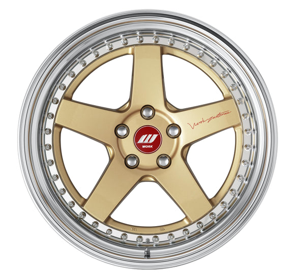 WORK ZISTANCE W5S — Gold (GLD), 19 inch, 3-piece STEP RIM. WORK factory photo.