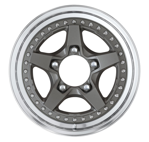 WORK CRAG GALVATRE 2 — Mat Carbon (MGM), 16 inch 3-piece NORMAL rim. WORK factory photo.