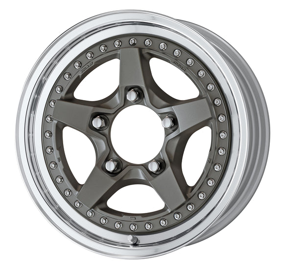 WORK CRAG GALVATRE 2 — Mat Carbon (MGM), 16 inch 3-piece NORMAL rim. WORK factory photo.