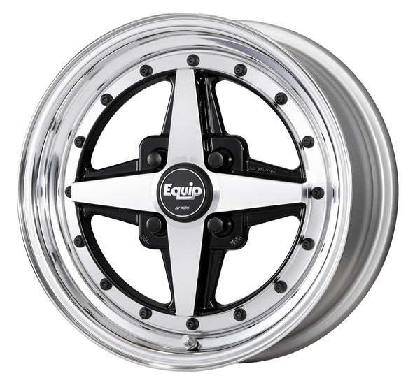 WORK EQUIP 01 14 inch, K-car dedicated disk, Black Cut Clear (BP) — WORK factory photo