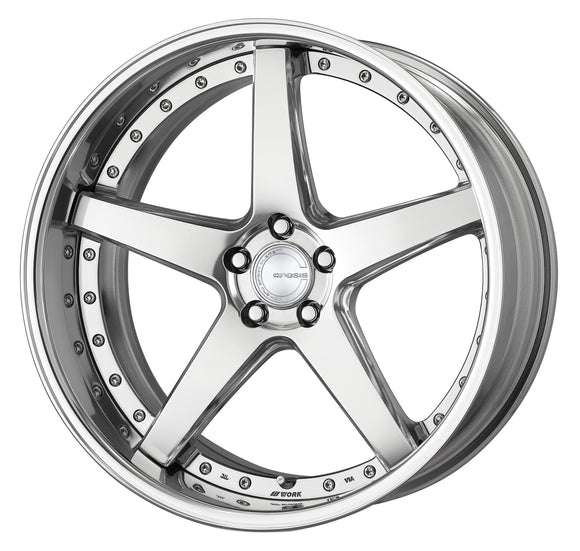 WORK GNOSIS CVF Middle Concave Buff Finish (PP2) – 21 inch FULL REVERSE wheel shown, reference for 19 inch FULL REVERSE