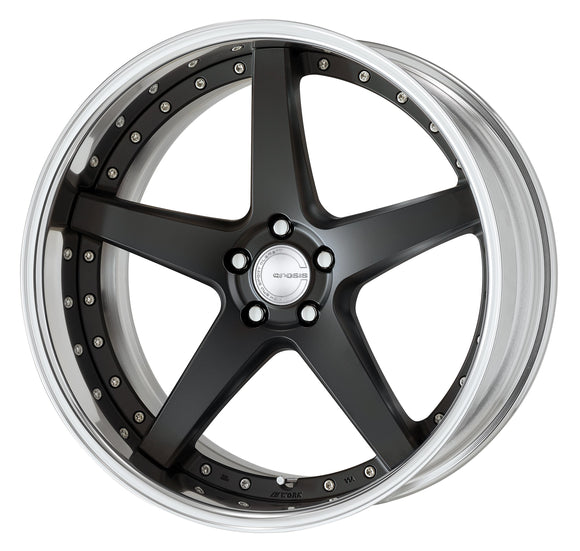 WORK GNOSIS CVF Middle Concave Matte Black (MBL) – 21 inch FULL REVERSE wheel shown, reference for 19 inch FULL REVERSE