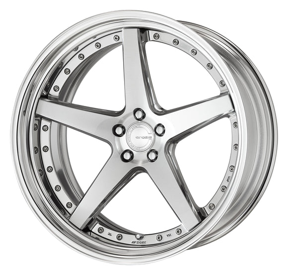 WORK GNOSIS CVF 22 inch STEP RIM, Deep Concave – Composite Buff Brushed (PBU)