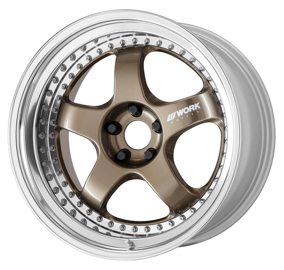 WORK MEISTER S1 3PIECE — Titanium Gold (HPG). WORK's 20 inch NORMAL wheel, shown as a finish reference for 19 inch NORMAL.