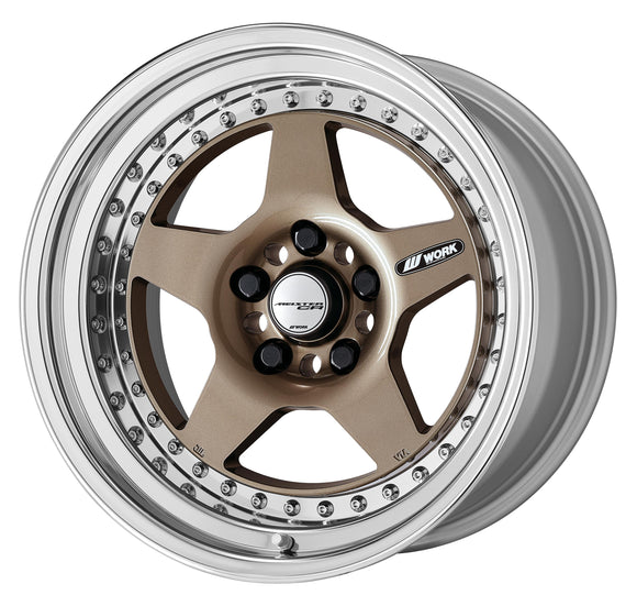 WORK MEISTER CR01 — Titanium Gold (HPG). WORK's 17 inch NORMAL wheel, shown as a finish reference for 16 inch NORMAL.