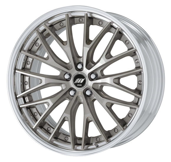WORK ZEAST STX 21 inch STEP RIM, middle concave – Trans Gray Polish (TGP)