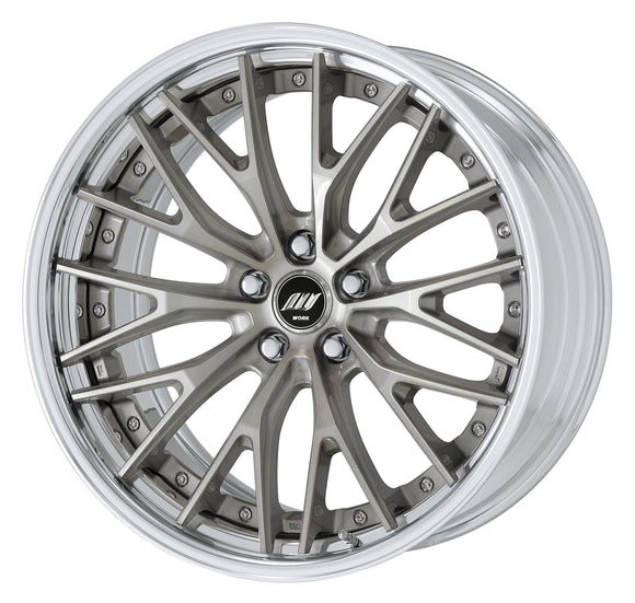 WORK ZEAST STX 20 inch STEP RIM, deep concave – Trans Gray Polish (TGP)