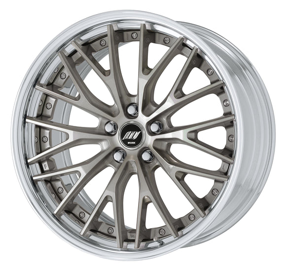 WORK ZEAST STX 20 inch STEP RIM, middle concave – Trans Gray Polish (TGP)