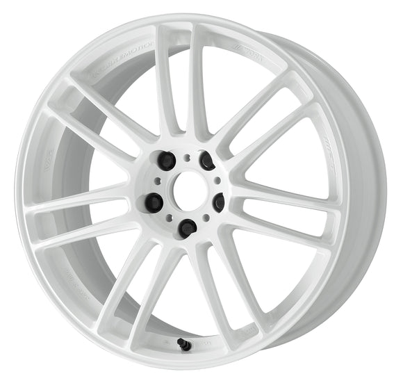 WORK EMOTION ZR7 — Titanium White (TW), MIDDLE taper. WORK's 19 inch NORMAL wheel, shown as a finish reference for 18 inch NORMAL.