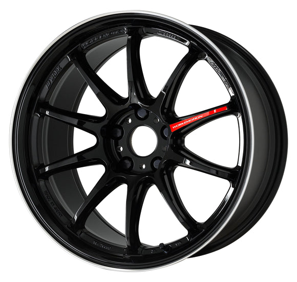 WORK EMOTION ZR10 18 inch NORMAL, Black Diamond Lip Cut (BLKLC), DEEP taper — WORK factory photo