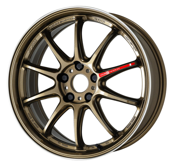 WORK EMOTION ZR10 — Titanium Diamond Lip Cut (HGLC), SEMI taper. WORK's 18 inch NORMAL wheel, shown as a finish reference for 15 inch NORMAL.