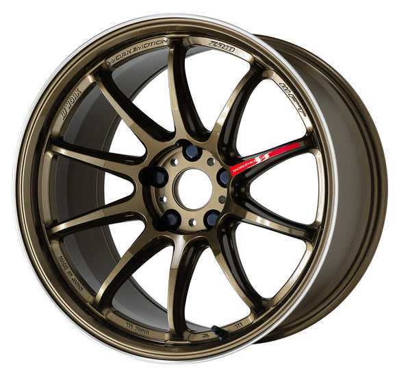 WORK EMOTION ZR10 — Titanium Diamond Lip Cut (HGLC), ULTRA DEEP taper. WORK's 18 inch NORMAL wheel, shown as a finish reference for 19 inch NORMAL.