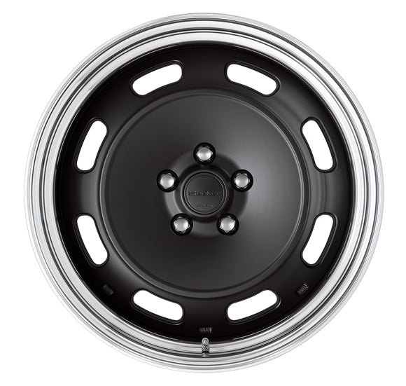 WORK Seeker DT 18 inch STEP RIM, Matte Black (MBL), buff-anodised rim — WORK factory photo