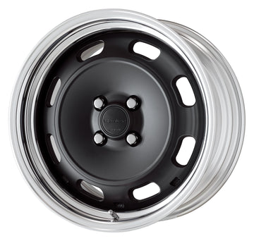 WORK Seeker DT 16 inch STEP RIM, Matte Black (MBL), buff-anodised rim — WORK factory photo