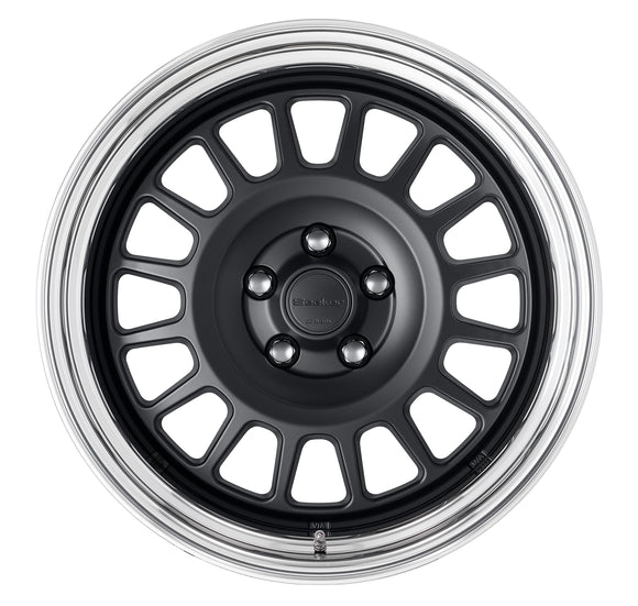 WORK Seeker FD 18 inch STEP RIM, Matte Black (MBL), buff-anodised rim — WORK factory photo