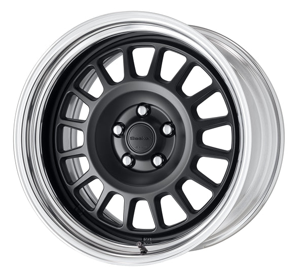WORK Seeker FD 18 inch STEP RIM, Matte Black (MBL), buff-anodised rim — WORK factory photo