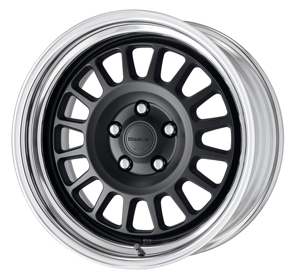 WORK Seeker FD 17 inch STEP RIM, Matte Black (MBL), buff-anodised rim — WORK factory photo