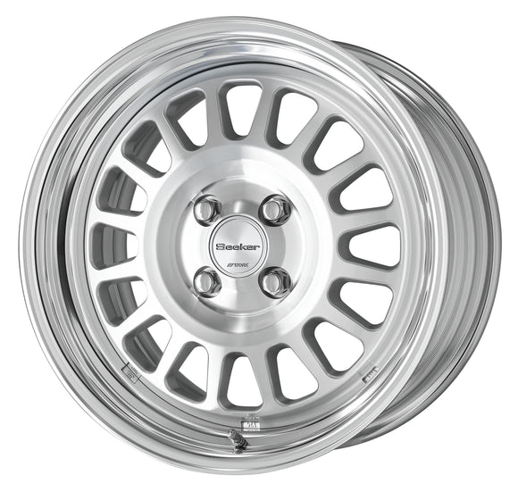 WORK Seeker FD 16 inch STEP RIM, Cut Clear (MSP), buff-anodised rim — WORK factory photo
