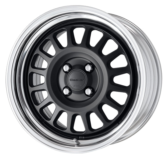 WORK Seeker FD 16 inch STEP RIM, Matte Black (MBL), buff-anodised rim — WORK factory photo