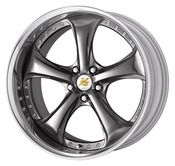 WORK VS KF# 20 inch FULL REVERSE – Brilliant Silver Black (BSB) (official WORK product image)