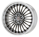 WORK SCHWERT GLASON Brilliant Silver Black – 21 inch STEP RIM wheel shown, finish reference for 22 inch