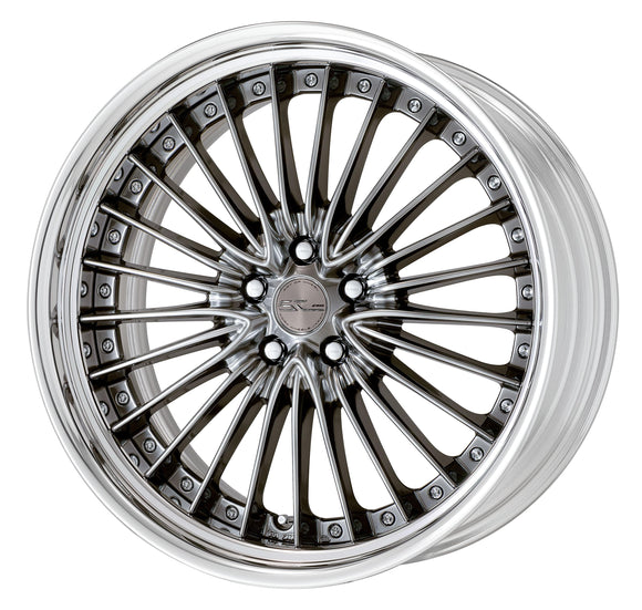 WORK SCHWERT GLASON Brilliant Silver Black – 21 inch STEP RIM wheel shown, finish reference for 22 inch