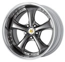 WORK VS KF# 18 inch FULL REVERSE – Brilliant Silver Black (BSB) (view 1) (official WORK product image)