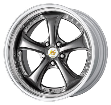WORK VS KF# 19 inch STEP RIM – Brilliant Silver Black (BSB) (official WORK product image)