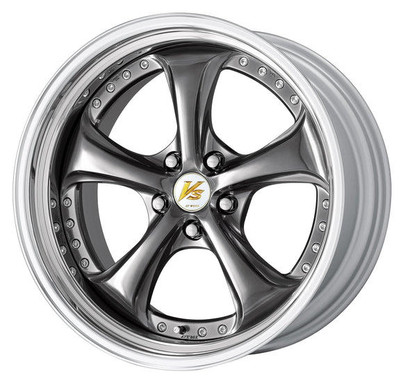 WORK VS KF# 19 inch STEP RIM – Brilliant Silver Black (BSB) (official WORK product image)