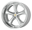WORK VS KF# 21 inch FULL REVERSE – Light Greyish Silver (LGS) disk, angled view (official WORK product image)