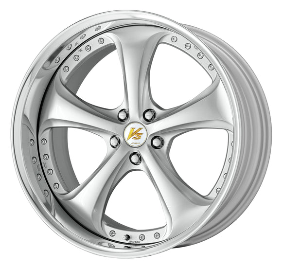 WORK VS KF# 21 inch FULL REVERSE – Light Greyish Silver (LGS) disk, angled view (official WORK product image)
