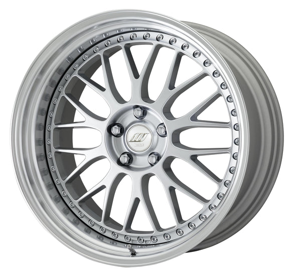 WORK ZISTANCE W10M — Crystal Silver (CS), 20 inch, 3-piece STEP RIM. WORK factory photo.