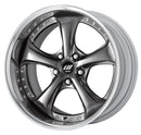 WORK VS KF# 18 inch FULL REVERSE – Brilliant Silver Black (BSB) (view 2) (official WORK product image)