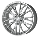 WORK SCHWERT BRUNNEN LX Grimit Bright Silver – 19 inch wheel shown, finish reference for 18 inch