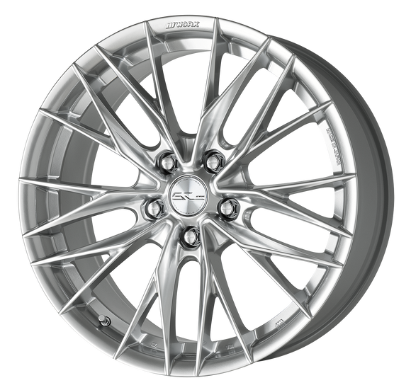 WORK SCHWERT BRUNNEN LX Grimit Bright Silver – 19 inch wheel shown, finish reference for 18 inch
