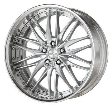 WORK SCHWERT QUELL2 Grimit Bright Silver – 20 inch FULL REVERSE wheel shown, finish reference for 19 inch