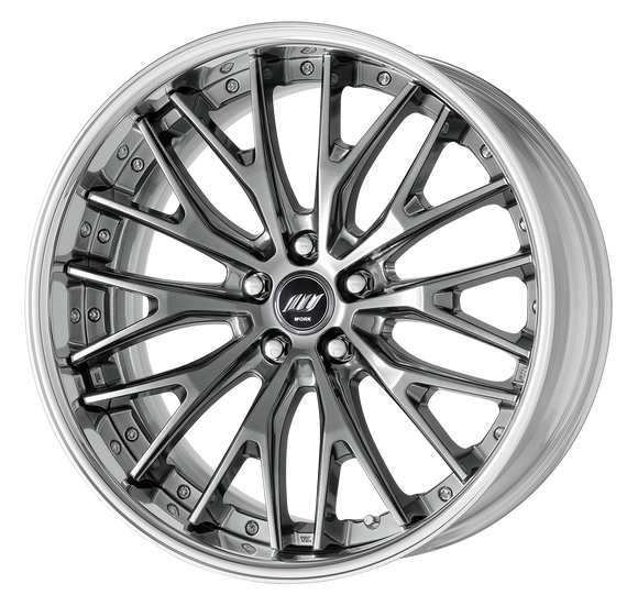 BACK LABEL ZEAST BSTX 20 inch FULL REVERSE, Brilliant Silver Black (BSB), Middle Concave — WORK factory photo