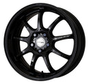 WORK EMOTION D9R — Black (BLK). WORK's 18 inch STEP RIM wheel, shown as a finish reference for 17 inch NORMAL.