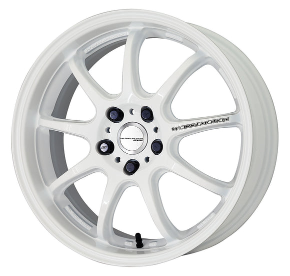 WORK EMOTION D9R — White (WHT). WORK's 18 inch STEP RIM wheel, shown as a finish reference for 17 inch NORMAL.