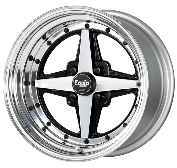 WORK EQUIP 01 15 inch NORMAL, standard disk, Black Cut Clear (BP) — WORK factory photo