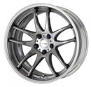 WORK EMOTION CR 2P — Glimit Silver (GTS), Deep Concave. WORK's 19 inch FULL REVERSE wheel, shown as a finish reference for 18 inch FULL REVERSE.