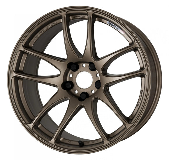 WORK EMOTION CR Kiwami — Ashed Titanium (AHG), DEEP taper. WORK's 18 inch NORMAL wheel, shown as a finish reference for 15 inch NORMAL.