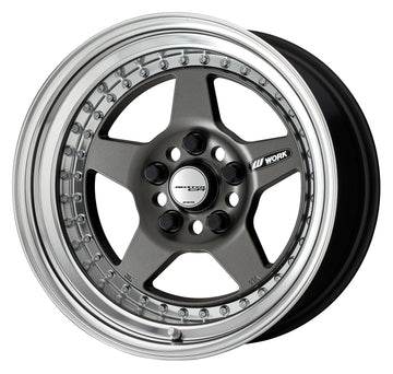 WORK MEISTER CR01 — Mat Carbon (MGM). WORK's 16 inch NORMAL wheel, shown as a finish reference for 15 inch NORMAL.