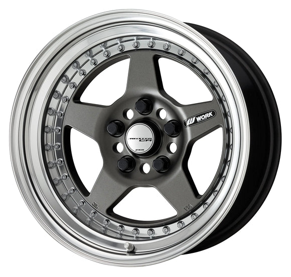WORK MEISTER CR01 — Mat Carbon (MGM). WORK's 16 inch NORMAL wheel, shown as a finish reference for 15 inch NORMAL.
