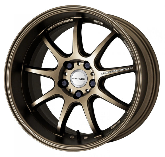 WORK EMOTION D9R — Ashed Titanium (AHG). WORK's 18 inch STEP RIM wheel, shown as a finish reference for 17 inch NORMAL.