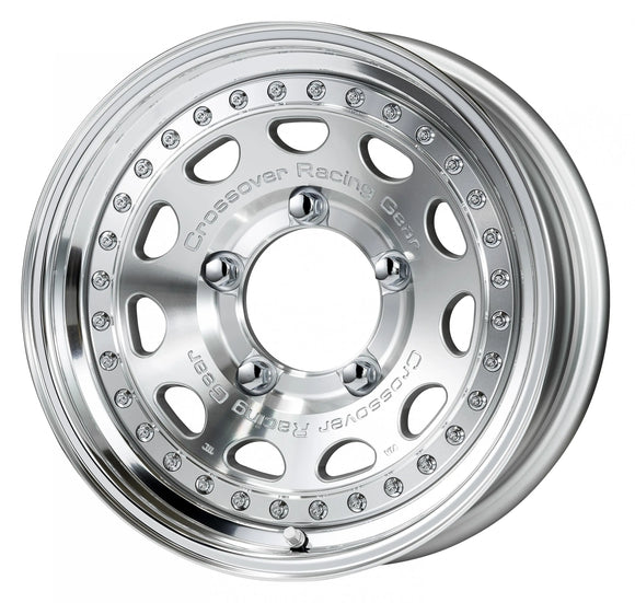 WORK CRAG GALVATRE — Cut Clear (MSP), 15 inch 3-piece NORMAL rim. WORK factory photo, shown as a finish reference for 16 inch.