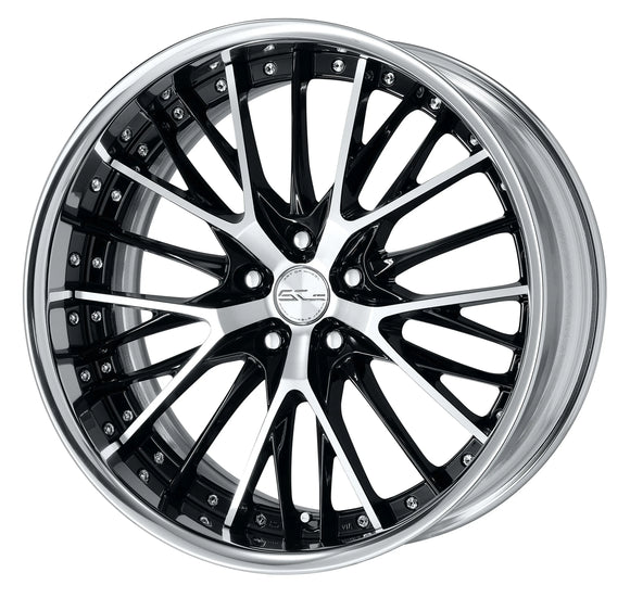 WORK SCHWERT SG2 Black Cut Clear – 20 inch wheel shown, rim type not stated by WORK; finish reference for 20 inch FULL REVERSE